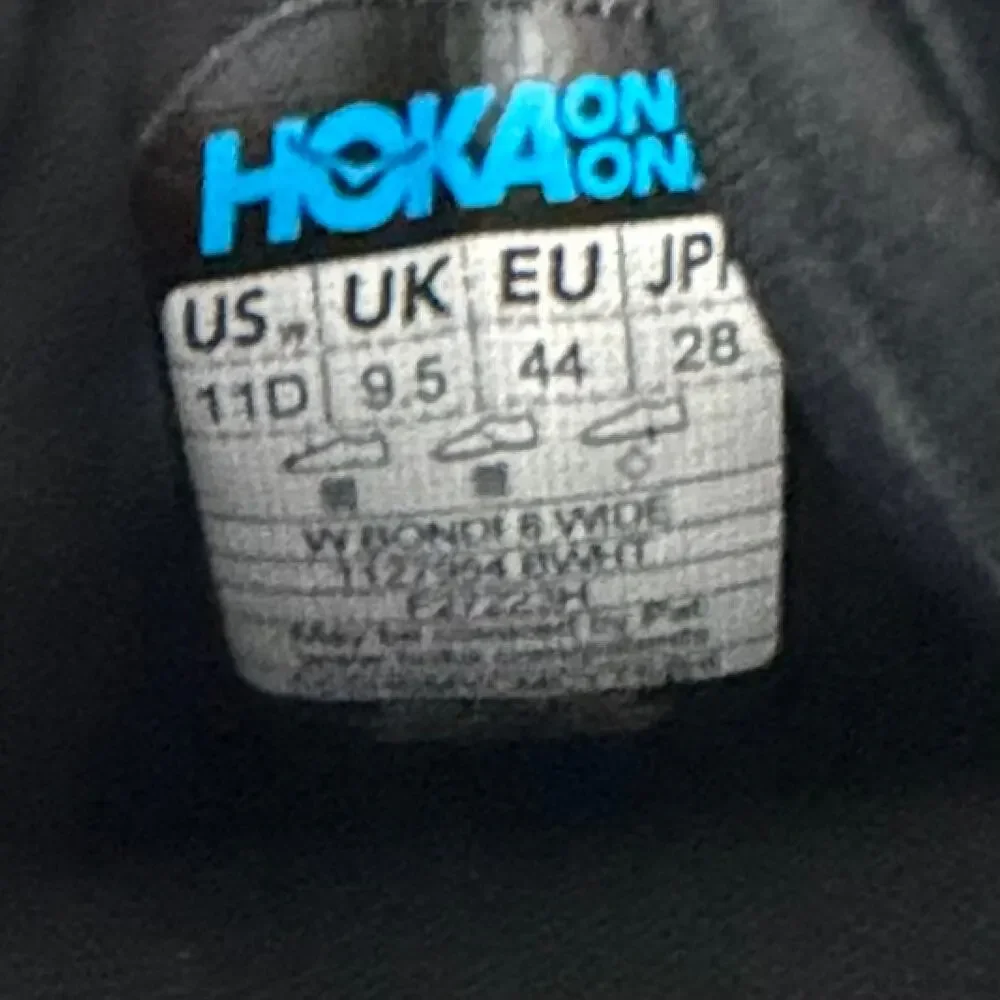 Hoka One One Bondi 8 Shoes Women’s Size 11 D Wide Running Black White